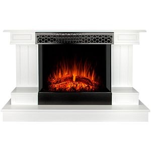 Semineu electric ART FLAME Azona, 1500W, telecomanda, 112 x 43 x 71 cm, alb