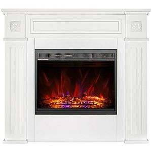 Semineu electric ART FLAME Flamora, 1500W, telecomanda, 105 x 27 x 96 cm, alb