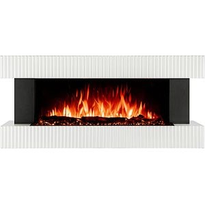 Semineu electric ART FLAME Mantova & Livorno, 1500W, 117 x 21 x 52 cm, alb