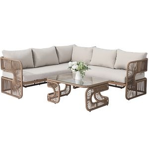 Set mobilier gradina MYRIA Romania, 2 piese, maro