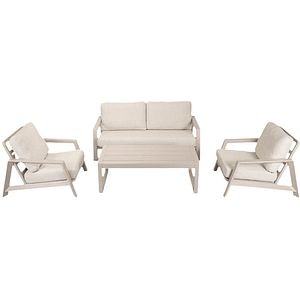 Set mobilier gradina Coffee, aluminiu, 4 piese, alb