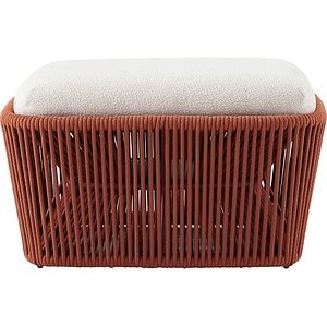 Fotoliu puf LIVINTWIST Belvedere, textil, 84 x 84 x 46 cm, portocaliu