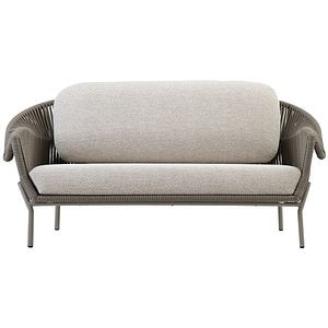 Canapea terasa LIVINTWIST Scala, aluminiu, 229 x 95 x 82 cm, kaki
