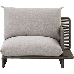 Canapea terasa LIVINTWIST Cross 1, aluminiu, 108 x 95 x 70 cm, maro taupe