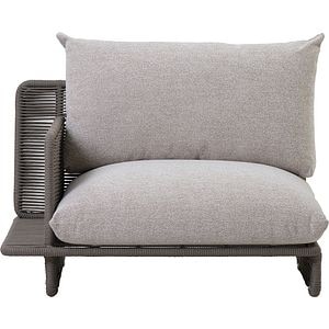 Canapea terasa LIVINTWIST Cross 2, aluminiu, 108 x 95 x 70 cm, maro taupe