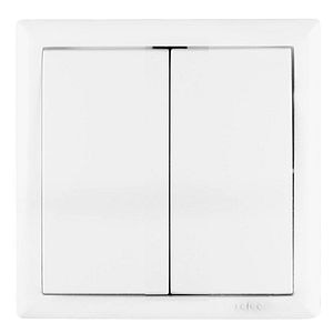 Intrerupator 2 module, 10 A, alb  Relee Medias