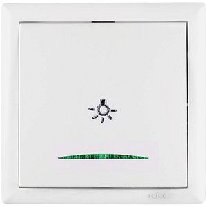 Buton sonerie LED, 10 A, alb • Relee Medias