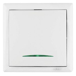 Intrerupator LED 1 modul, 10 A, alb  Relee Medias