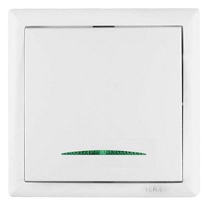 Intrerupator LED, 1 modul, 10 A, alb  Relee Medias