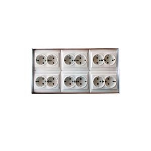 Set 6 prize duble ceramice ELEGANT 16A ST incastrat, alba   Relee Medias