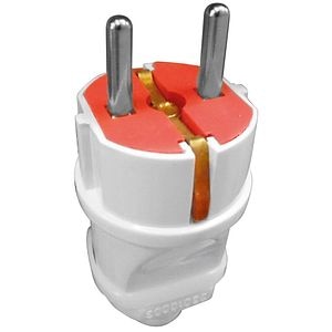 Stecher cu impamantare 16A 220V alb