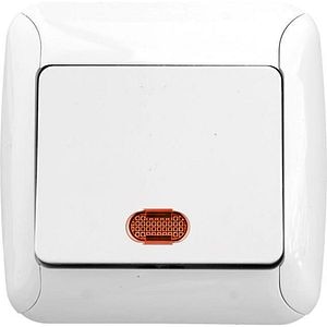 Intrerupator LED, 10 A, 200 V, alb • Gunsan