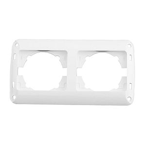 Rama dubla, PVC, alba, 15 x 8 cm