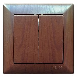 Intrerupator cu LED, 220 V, 10 A, wenge • Gunsan Visage