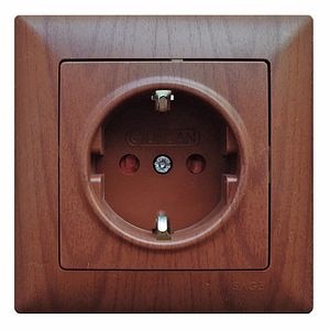 Protectie priza Visajge Schuko GU-WS.COP, maro