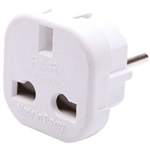 Adaptor priza UK, 16A, 220V, plastic, alb