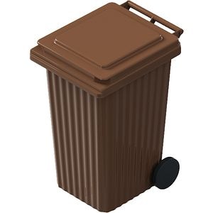 Europubela WAVE, plastic, 240 l, maro