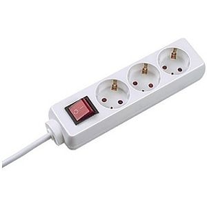 Prelungitor cu protectie BACHMANN Selly, 3 prize, alb