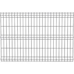 Panou de gard bordurat DIAL, 123 x 201 x 6.25 cm, 4.2 mm, gri