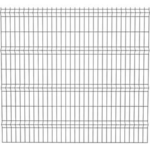 Panou de gard bordurat DIAL, 203 x 201 x 6.25 cm, 4.2 mm, gri