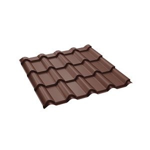 Tigla metalica BILKA Balcanic, maro mat (RAL 8017), 0.5 mm, 118 x 118 cm