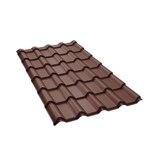 Tigla metalica BILKA Balcanic, maro mat (RAL 8017), 0.5 mm, 223 x 118 cm