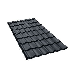Tigla metalica BILKA Clasic, gri mat (RAL 7016), 0.4 mm, 257 x 120 cm