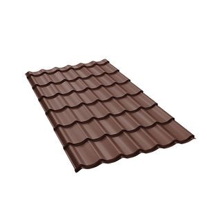Tigla metalica BILKA Clasic, maro mat (RAL 8017), 0.4 mm, 222 x 120 cm