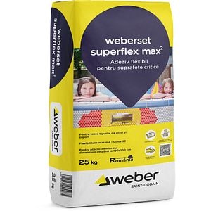 Adeziv pentru suprafete critice WEBER Set Superflex Max2, 25 kg