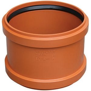 Mufa canal VALROM, PVC, D 250 mm, portocaliu
