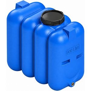 Rezervor apa rectangular VALROM VALStock, polietilena, 500 l, albastru