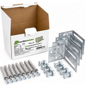 Set coltar UA 75 FREE STAR, 4 bride prindere, 8 suruburi, 8 holsuruburi, 60 x 60 x 1.5 mm