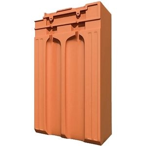 Tigla ceramica laterala dreapta LEIER Francia, 49.2 x 31 cm, caramiziu, RAL 8004