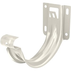 Carlig jgheab aplicat WETTERBEST, metal, 150 mm, RAL 9010, alb lucios