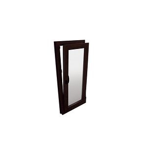 Fereastra termopan PVC, geam Clar + Low-E, nuc, 6 camere, 56 x 116 cm, stanga, dubla deschidere, oscilobatanta  Extruplast