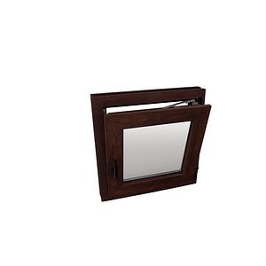 Fereastra termopan PVC, geam Clar + Low-E, nuc, 6 camere, 56 x 56 cm, dreapta, dubla deschidere, oscilobatanta  Extruplast
