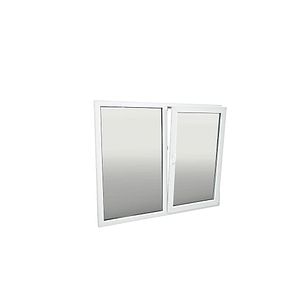 Fereastra termopan PVC, geam Clar + Low-E, alb, 4 camere, 116 x 116 cm, dreapta, dubla deschidere, oscilobatanta • Extruplast