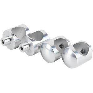 Set element pentru fixarea tijei D16 mm pe stalpul D40 mm, aluminiu