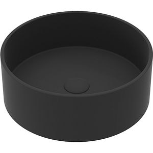 Lavoar pe blat SAVINIDUE Winter, ceramica, 36 x 14 cm, negru