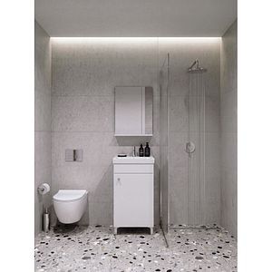 Set masca si lavoar SAVINI DUE Jade, 40 cm, alb