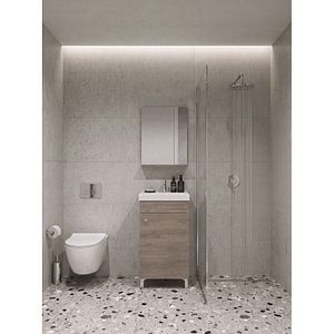 Set masca si lavoar SAVINI DUE Jade, 40 cm, gri