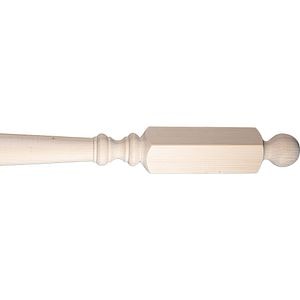 Balustru cap strunjit, brad, 1300 x 70 x 70 mm, natur