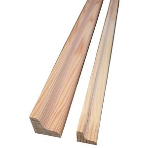 Coltar interior PRO MOBILA Concav, lemn rasinoase, 2.4 m, 25 x 25 mm, natur