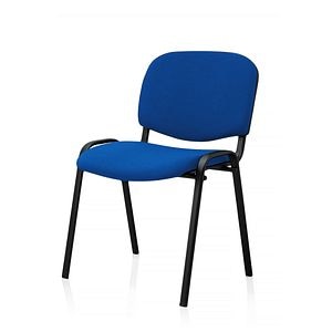 Scaun vizitator, albastru, metal, 123 x 47 x 45 cm  Tomas