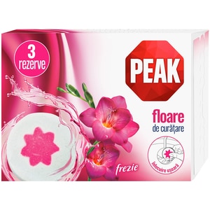 Rezerva odorizant toaleta PEAK Floare de curatare Frezie, 3 x 45g