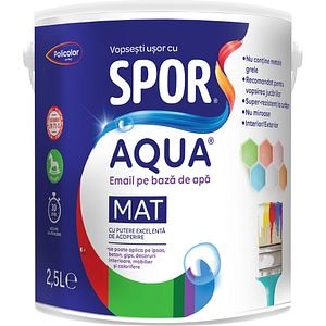 Email mat pe baza de apa Spor Aqua, 2.5L