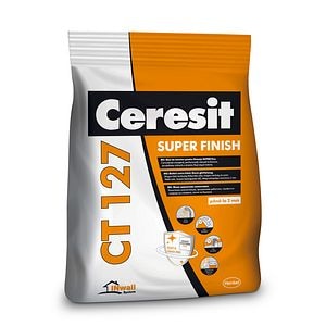 Glet de interior Henkel Ceresit CT 127, pentru finisaje super fine, 5 kg, culoare super alb  
