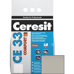 Chit de rosturi gresie si faianta CERESIT CE33, Gri, interior, 5 kg