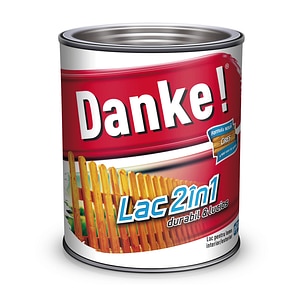 Lac pentru lemn 2 in 1, cires, 2.5 l  Danke