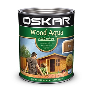 Lac pentru lemn Aqua, nuc, 0.75 l • Oskar